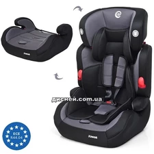 Детское автокресло ME 1008 JUNIOR Grey, черно-серое